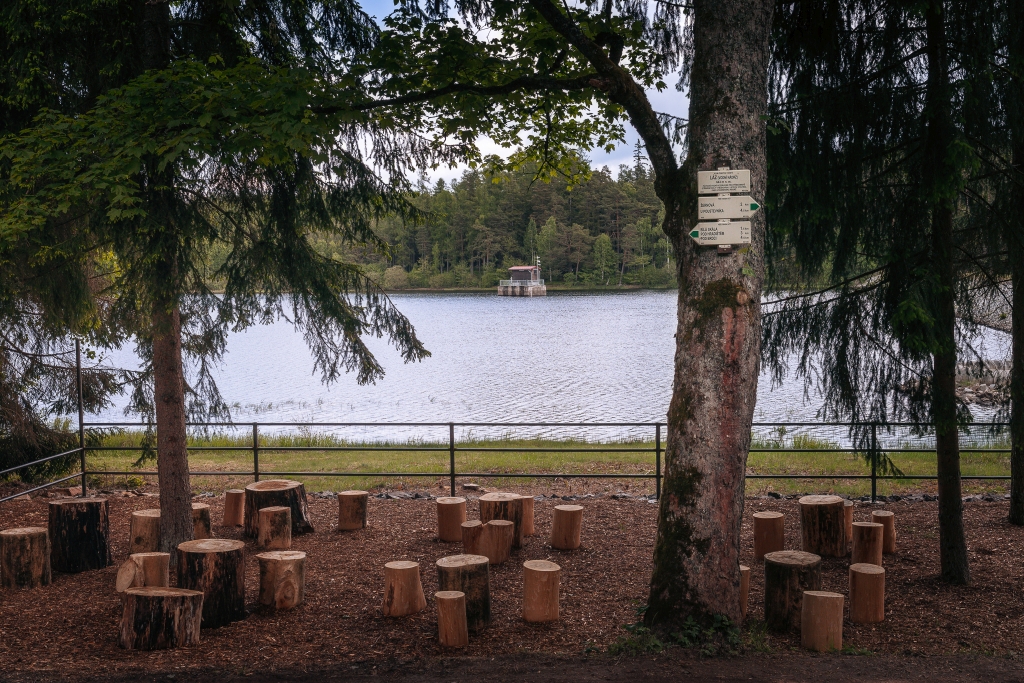 Vyhlídka na vodní nádrž Láz, Brdy.