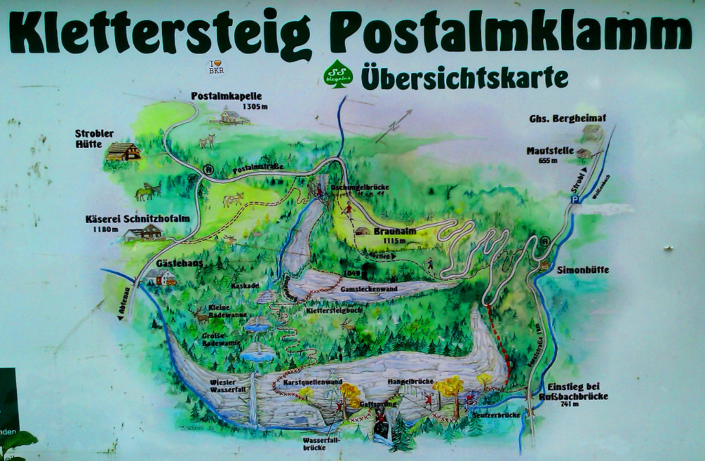 Postalmklamm Klettersteig.