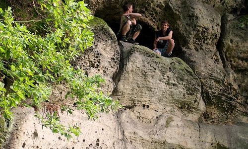 Sruby Jizery - utajené betonové lezení na pískovci