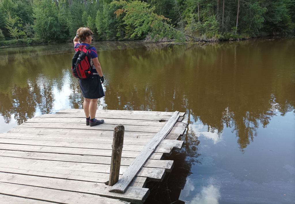 Dolní rybník na Habrovském potoce je vybaven koupacím molem.