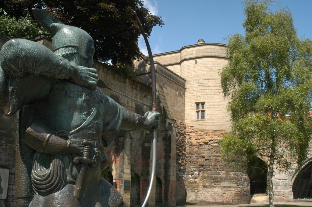 Nottingham, Robin Hood míří na hrad.