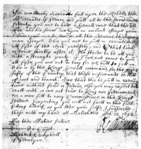 Massacre of Glencoe 1692