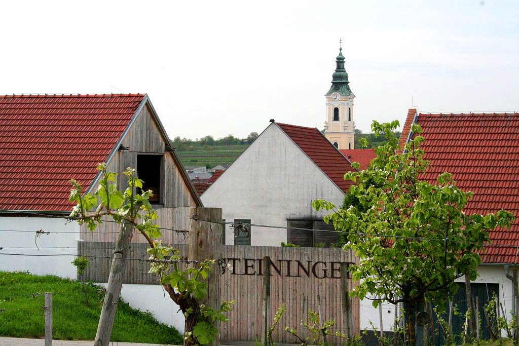 Vinařská obec Langenlois v údolí Kamptal.