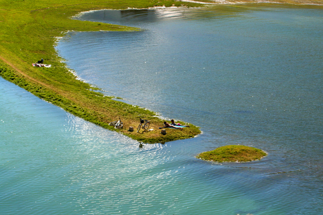 Lago di Livigno a koupání v Livignu