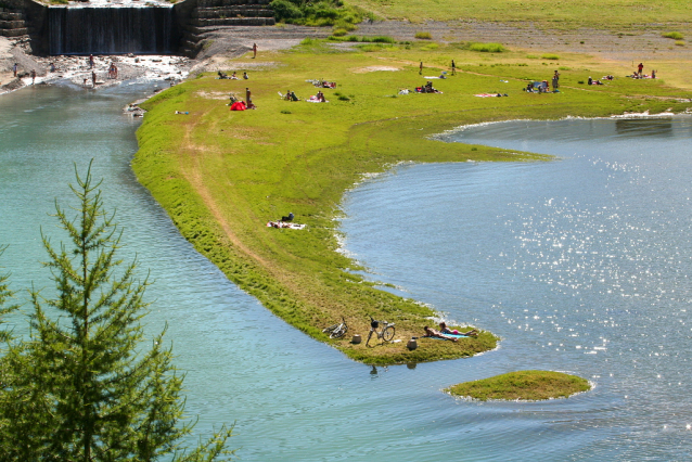 Lago di Livigno a koupání v Livignu