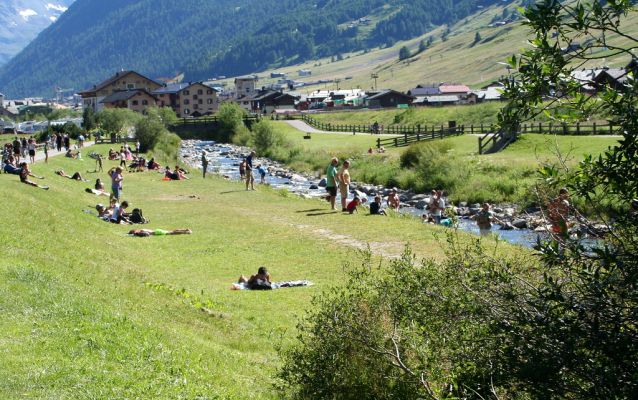 Lago di Livigno a koupání v Livignu