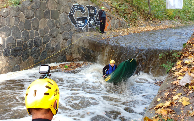 Prague Kayaking Autumn at Botič Creek