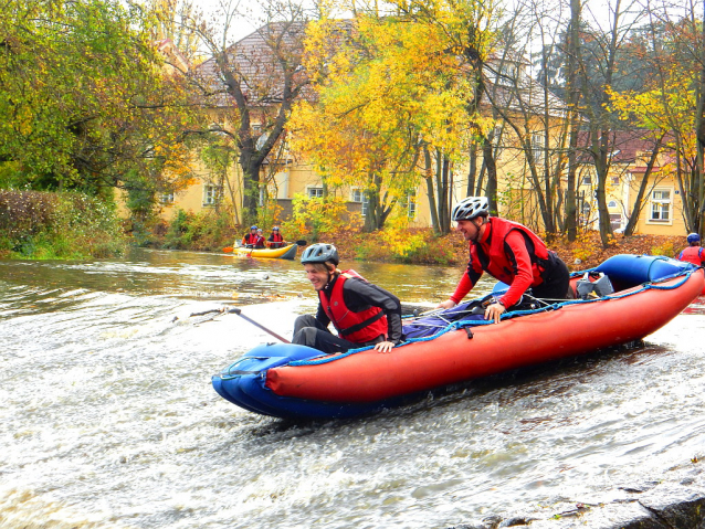 Prague Kayaking Autumn at Botič Creek