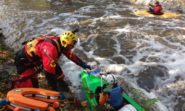 Prague Kayaking Autumn at Botič Creek