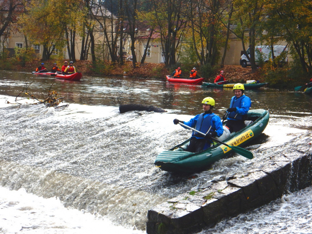 Prague Kayaking Autumn at Botič Creek
