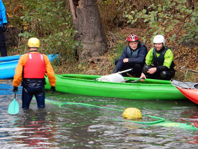 Prague Kayaking Autumn at Botič Creek