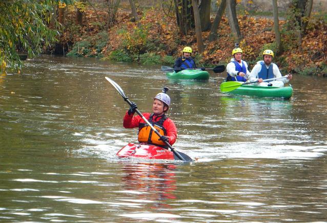 Prague Kayaking Autumn at Botič Creek