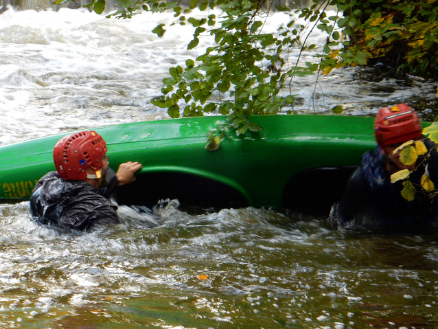 Prague Kayaking Autumn at Botič Creek