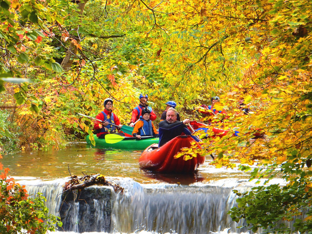 Prague Kayaking Autumn at Botič Creek