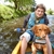 Otava se psem na palubě kanoe