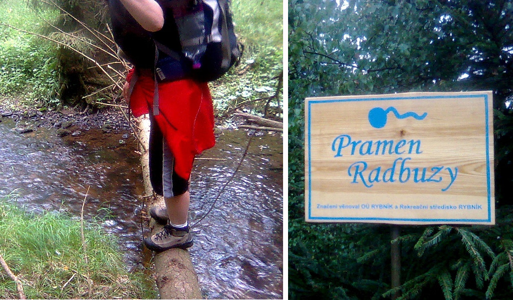 Pramen Radbuzy. Níže po toku pracovala brusírna skla Ober-Hammer.