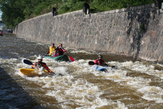 Through Prague in a Canoe and Kayak