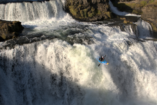 Extreme kayaker Nouria Newman explores Icelandic glacier