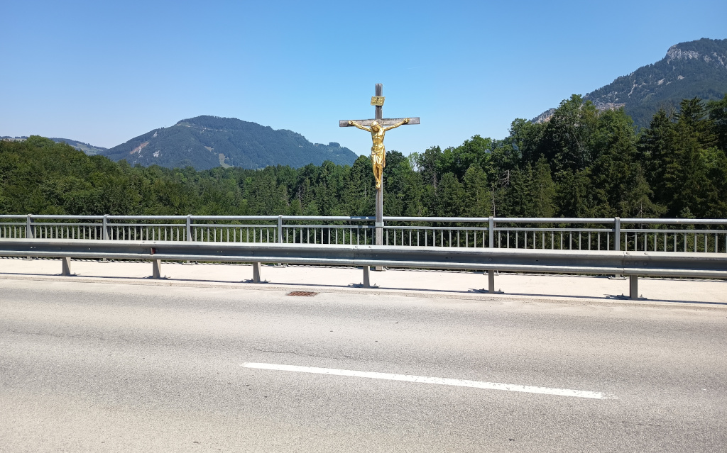 Stefaniebrücke. Most přes řeku Steyr u městečka Molln.