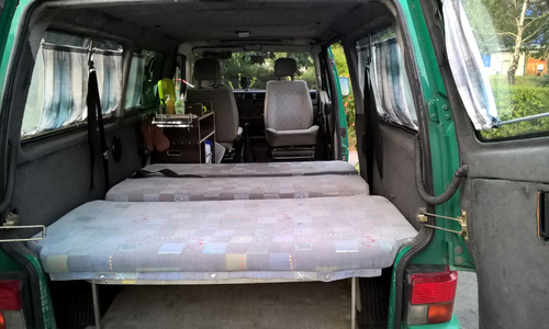 Obytná vestavba do VW T4 Caravelle long svépomocí Obytná vestavba do VW T4 Caravelle long svépomocí