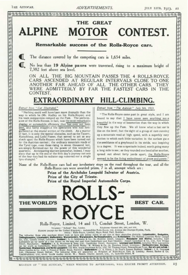 Rolls a Royce se dohodli před 110 lety