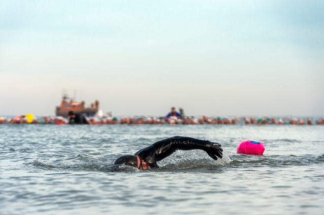 Strongman Ross Edgley swims into shore after 157 days and 2,000 miles at sea