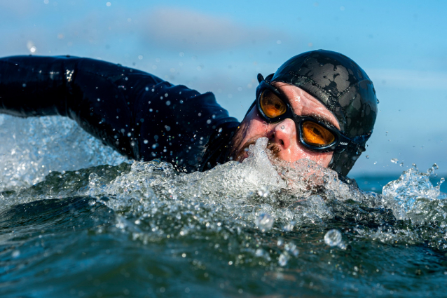 Strongman Ross Edgley swims into shore after 157 days and 2,000 miles at sea