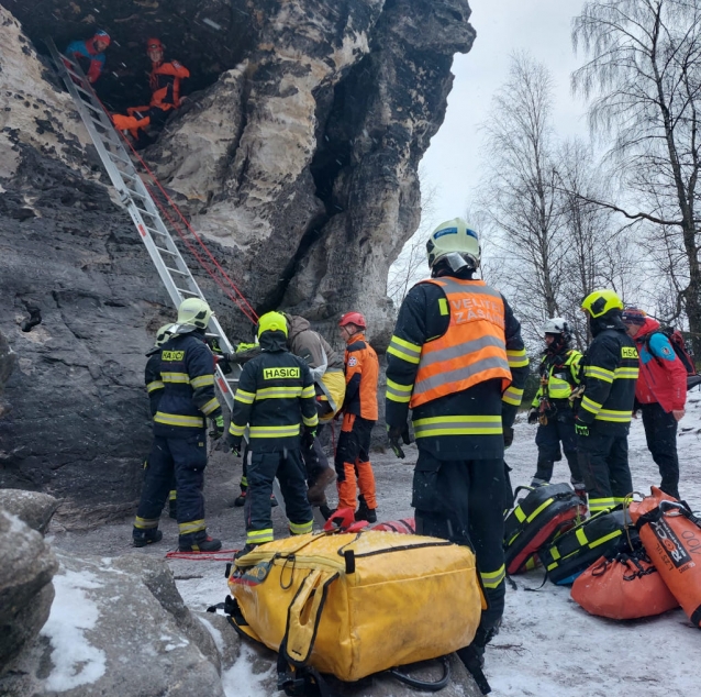 Německý turista, který si hrál na horolezce v Tisé, byl zachráněn
