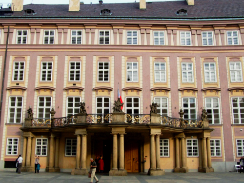 Pražský hrad. Prezidentský balkon.