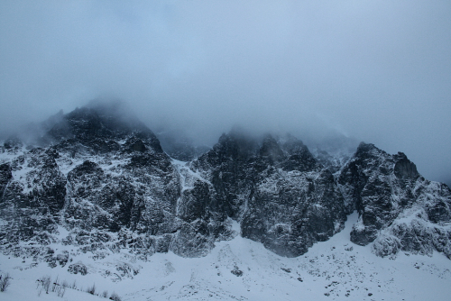 Vysoké Tatry, severní stěna Kežmarského štítu.