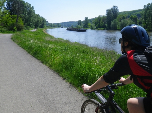 Vltava, cyklostezka u Chvatěrub.