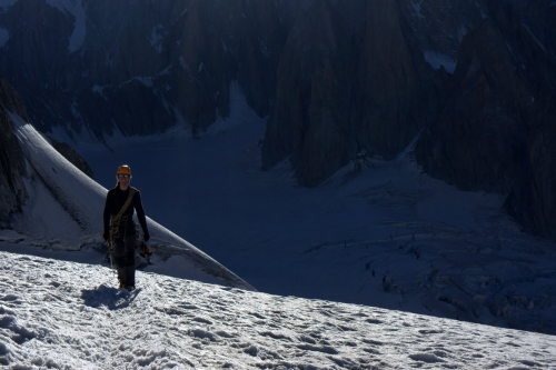 Na ledovci Vallée Blanche.