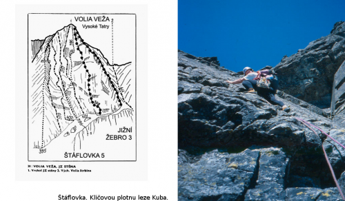 Vysoké Tatry, Volia veže. Štáflovka - klíčová plotna.