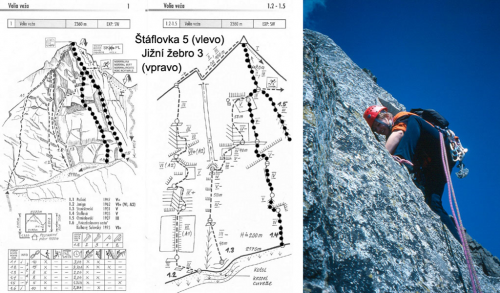 Vysoké Tatry. Volia veža. Jižní hřeben v místě, kde se napojuje Štáflovka.