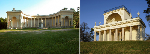 Lednicko-Valtický areál: Apollonův chrám a Tři Grácie.