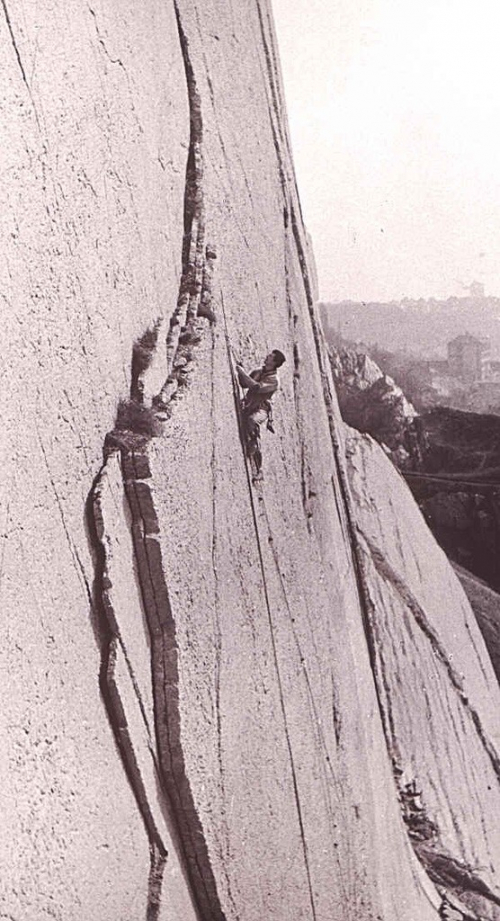 Hlubočepské plotny, prvovýstup 1967.