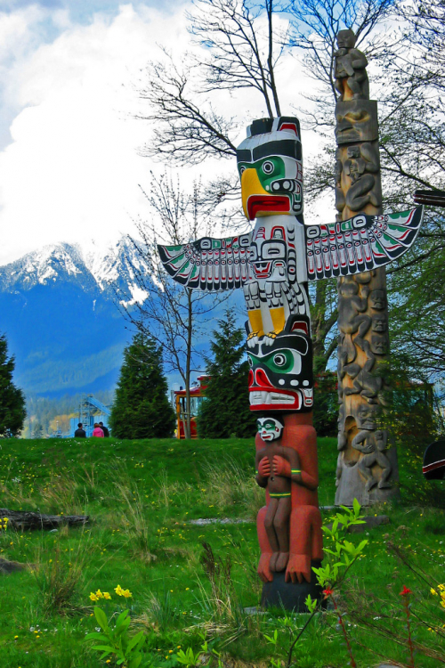 Vancouver, totemový háj.