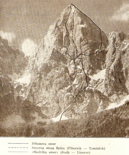 Julské Alpy, Špik, severní stěna.