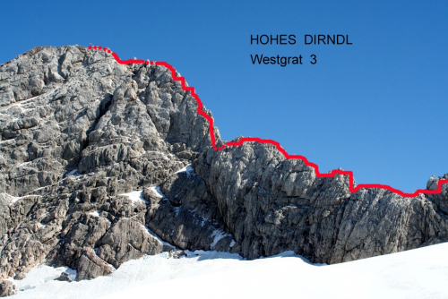Dirndl, Westgrat (Západní hřeben).