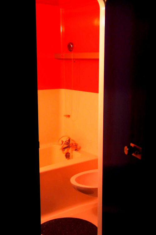 Les Arcs, malá koupelna ve studiu.