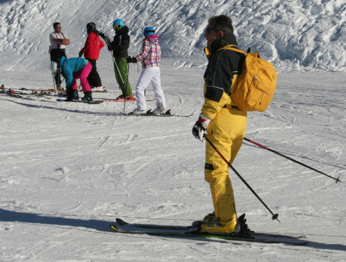 Bormio. Letos je v módě kanárkově žlutá.