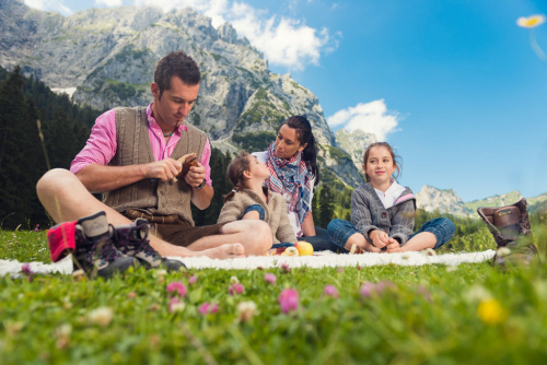 Odpočinek na Musauer Alm v Reutte.