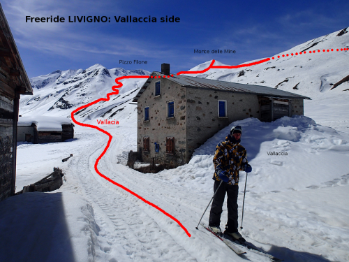 Livigno freeride: Vallaccia side. Trepalle.