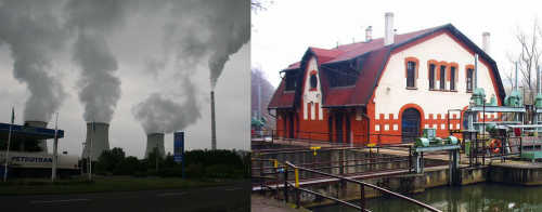 Vodní elektrárna Želina a uhelná elektrárna Prunéřov u Kadaně.