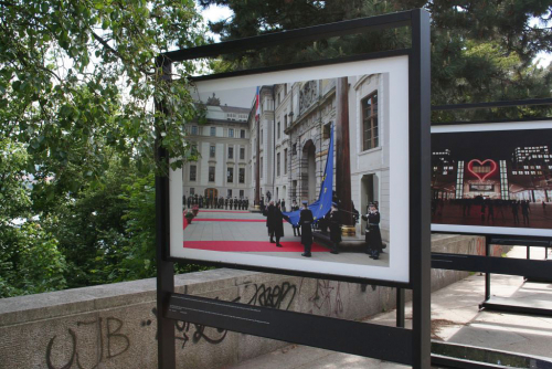 Výstava 10 let Evropská unie. Praha, Letná.
