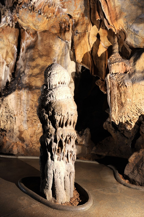 Mladečské jeskyně. Krápník nazvaný Mumie.