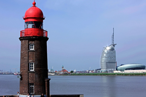 Bremerhaven. Pohled na přístav v Severním moři.