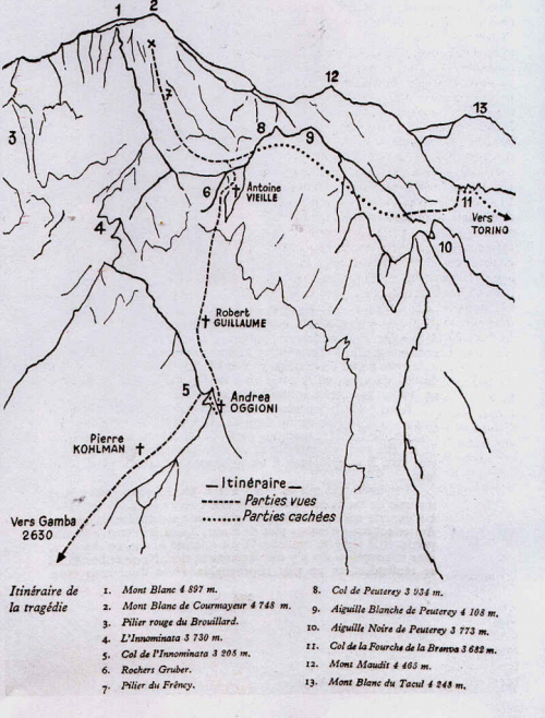 Horolezecká tragédie na centrálním pilíři Freney roku 1961.
