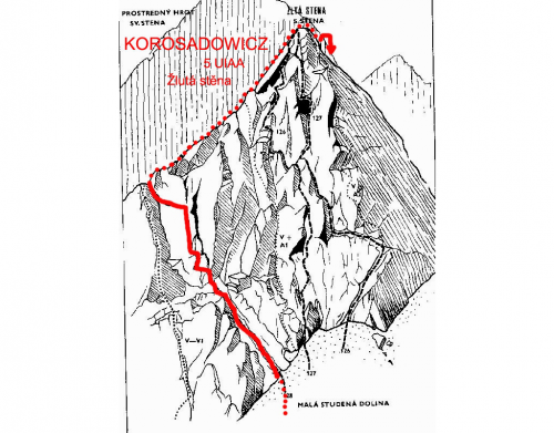 Žlutá stěna, Korosadowicz 5 UIAA.