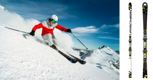 Sjezdové lyže  Fischer RC patří na výborně preparovanou trať pro zkušeného lyžaře / lyžařku.